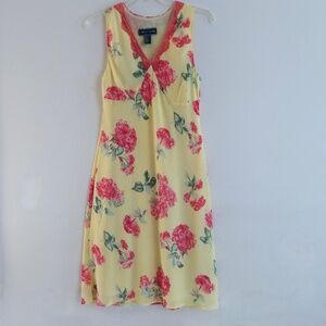 A Wild Thyme Women Y2K Fairy Babydoll Dress 14 Floral  Chiffon Garden Hydrangea